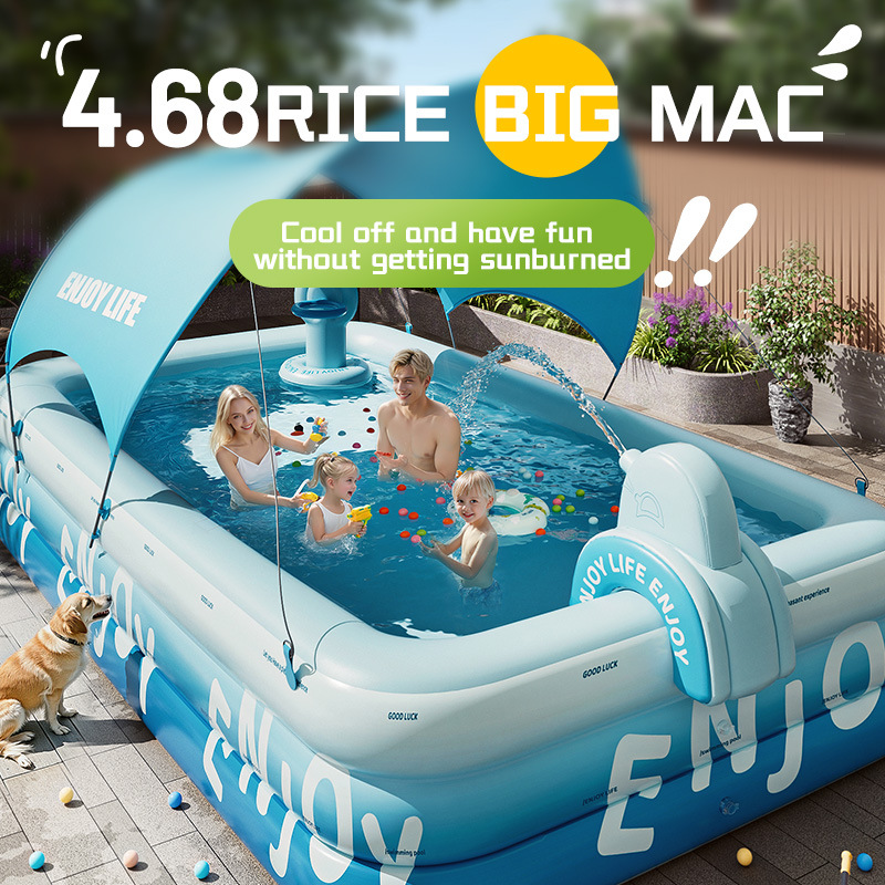 Thickened Swimming Pool, Large Indoor and Outdoor One-Click Inflatable Swimming Pool for Adults and Children, Family Swimming Pool Wholesale