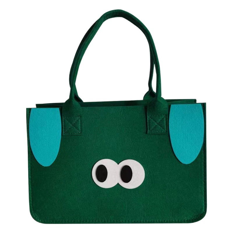Felt tote bag big eye large capacity shopping mall clothing promotion gift storage handbag cartoon felt handbag