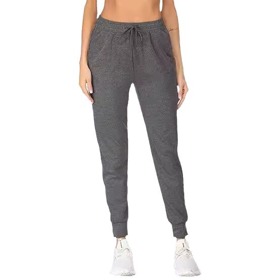 Picture of Cross-border Europe and the United States wish Amazon foreign trade women's clothing 2024 autumn and winter new solid color casual high waist fleece-lined pants
