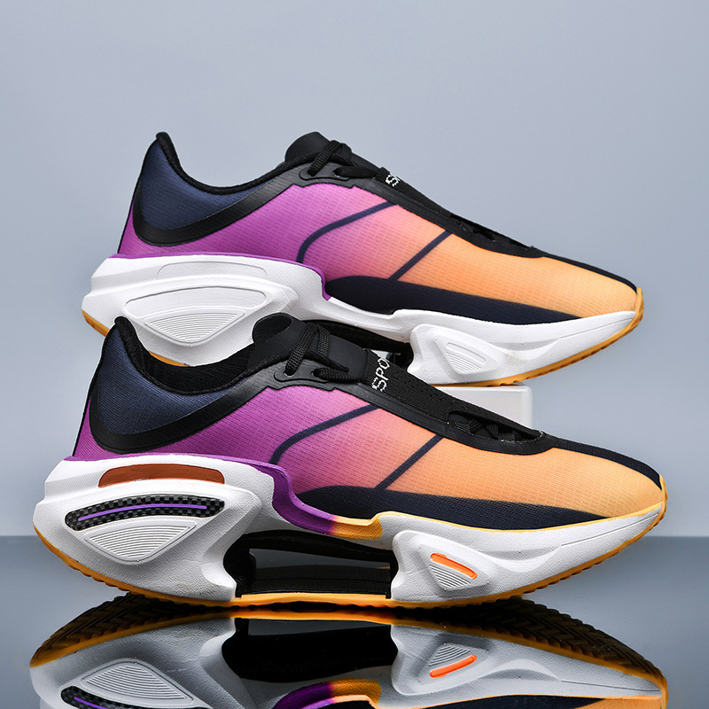 Middle School Students Running Shoes 2025 New Shock Absorption Professional Running Shoes Men's Breathable Student sneaker Non-slip Dark Green