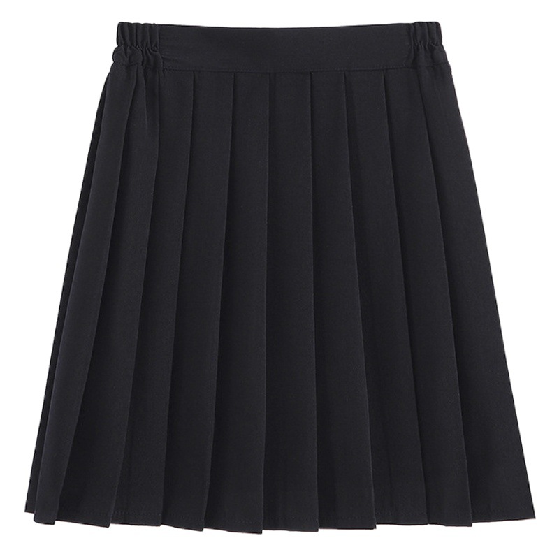 Pleated skirt women's summer black short skirt long skirt jk uniform skirt solid color Japanese style plus size A- line 2021 New skirt