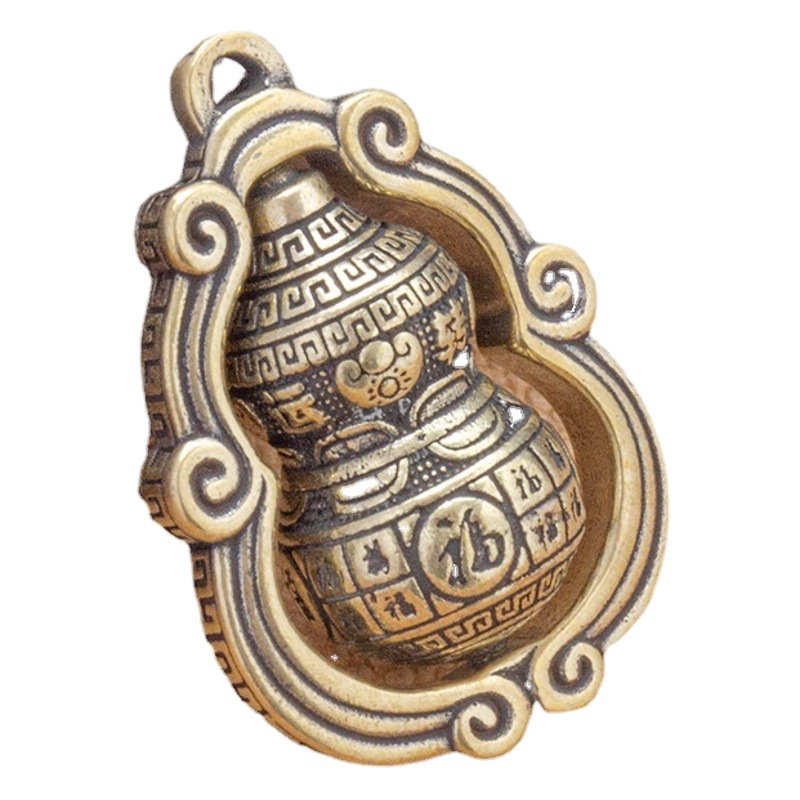 Pure brass solid hoist car key chain pendant brass time to run lucky hoist accessories small copper wholesale