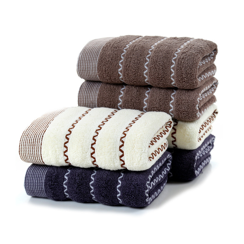Picture of Towel factory wholesale household thickened cotton face towel checkered cotton towel gift embroidered logo