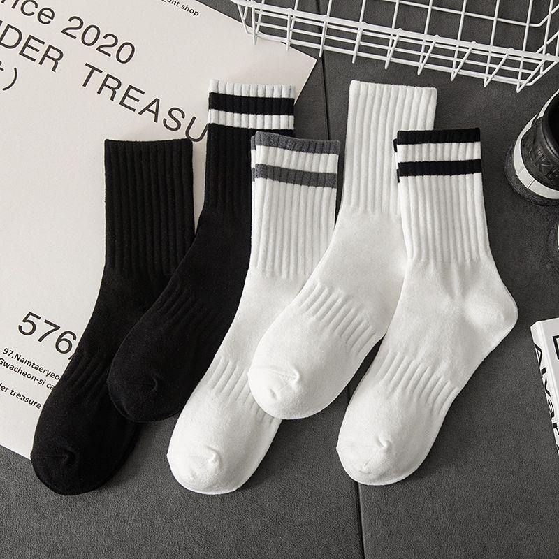 Zhuji Socks Men's Mid-barrel Spring and Summer Ins Trendy All-match Solid Color Long-barrel Sports Couple's Stockings Women's High Color Value