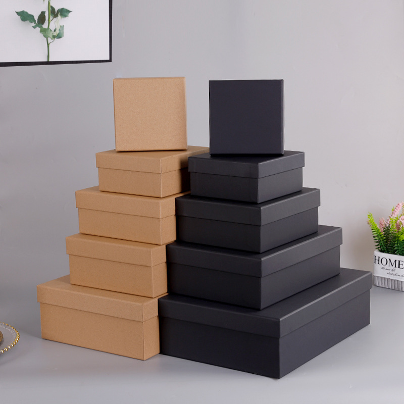 Solid Color Universal Heaven and Earth Cover Paper Box Clothes Shoes Bag Gift Box Gift Packaging Gift Box