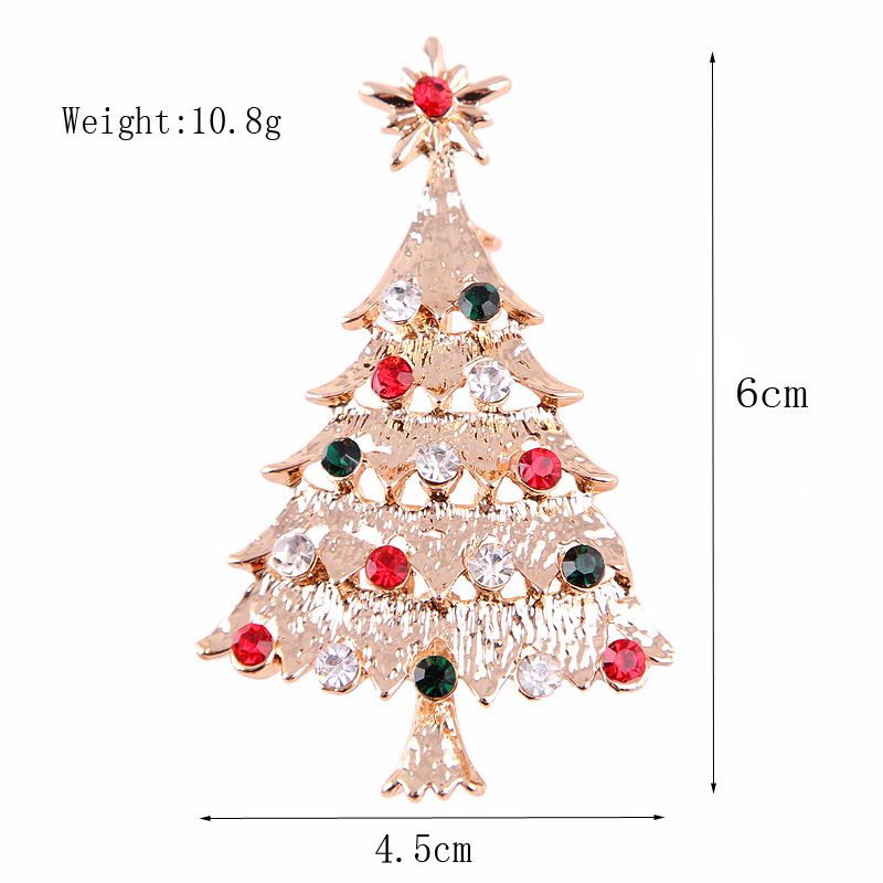 Picture of Lanhao European and American New Fashion Christmas Brooch Christmas Tree Shoes Elk Wreath Snowflake Bell Pin Women