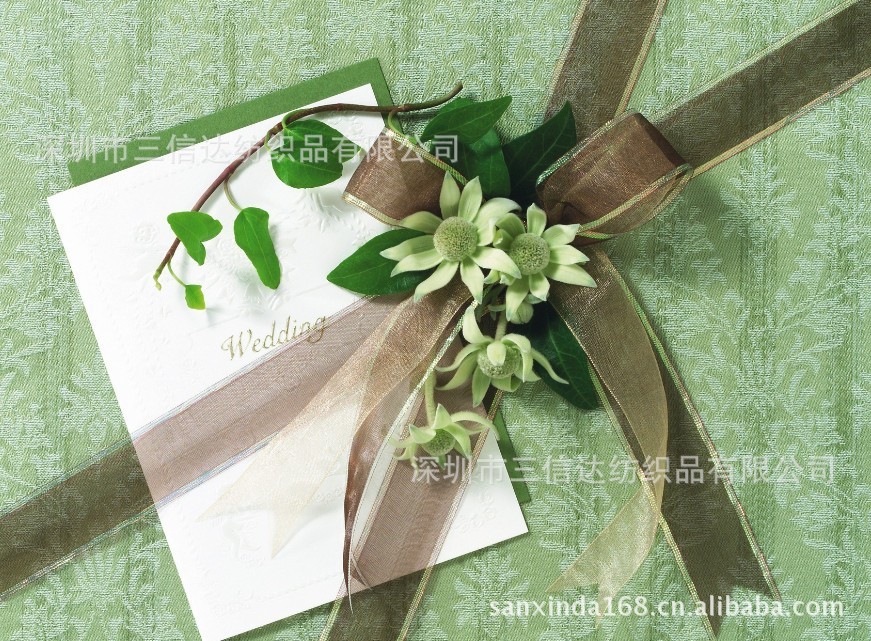 Picture of Manufacturer's Hand-Knotted Snow Gauze with Bow Gauze with Gold and Silver Edge Gauze with Satin Edge Gauze with Wide Edge Chiffon Belt