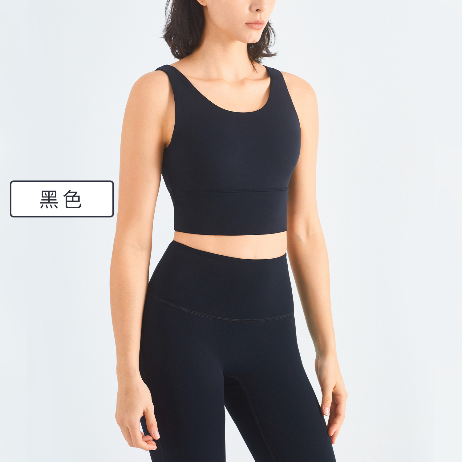 Picture of Huanpan High-Elastic Lycra Yoga Bra with Chest Pad Sling Big Breast Beautiful Back Fitness Pilates Vest Sports Bra