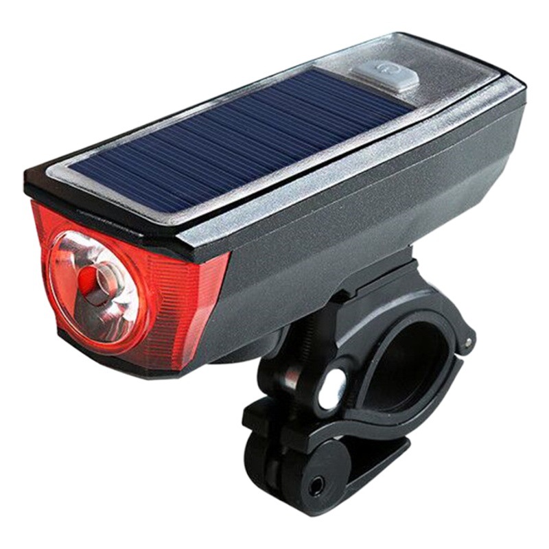 Bicycle lights cross-border solar charging horn strong flashlight night mountain bike cycling equipment