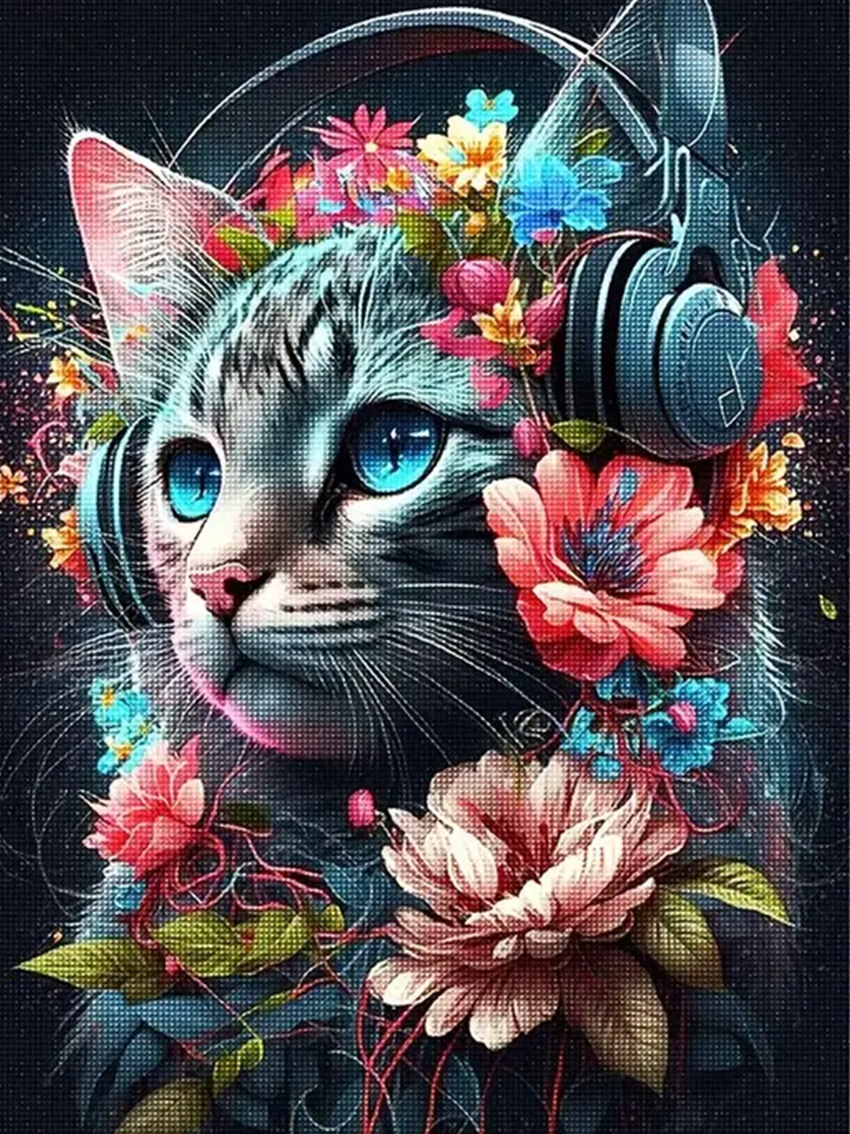 Picture of Foreign Trade Cross-Border 5D Animal Scenery Full of Diamonds DIY Diamond Embroidery Full of Diamonds Rubik's Cube Round Diamond Craft Decorative Painting Diamond Painting