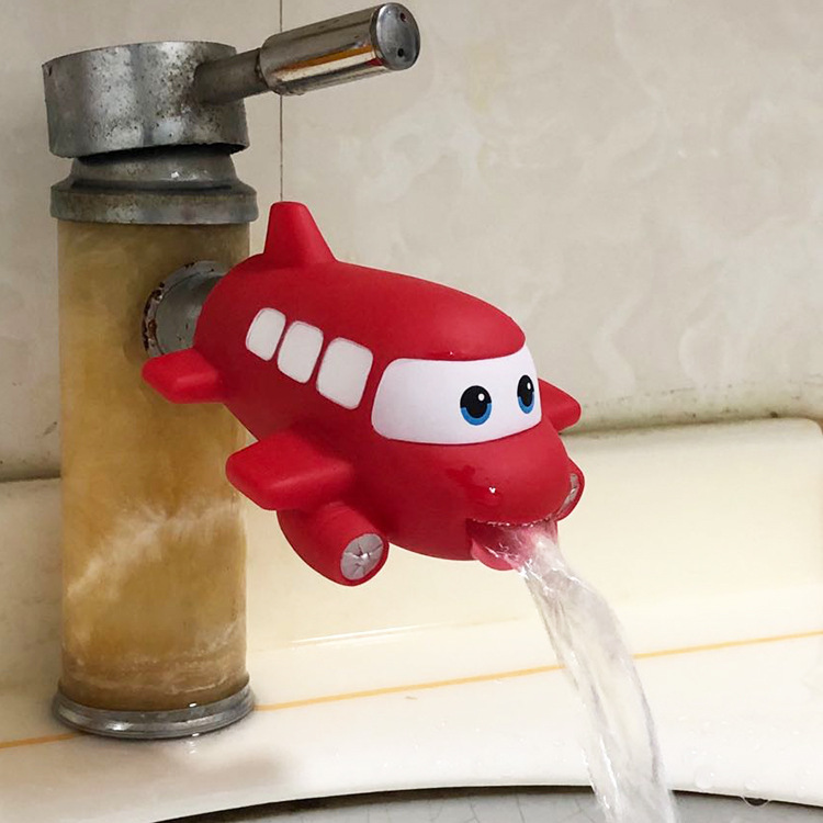 Picture of Cartoon children's hand washing extender splash-proof water guide sink baby hand washing aid faucet extension hand washing device