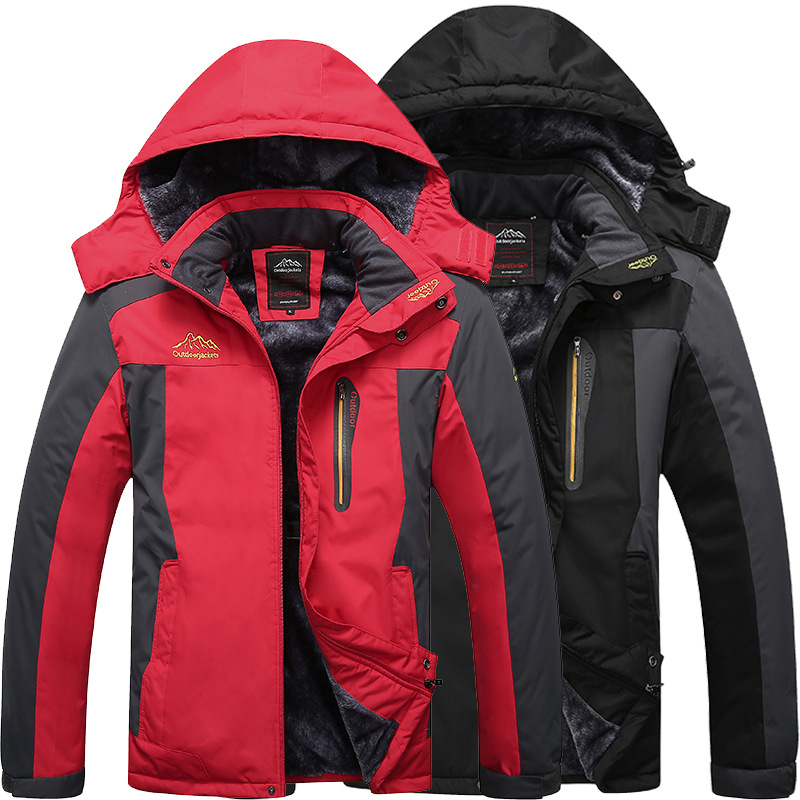 2025 Hot Selling Outdoor Winter Warm Jacket Men's Plus Size Ski Mountaineering Jacket Wish Aliexpress Foreign Trade