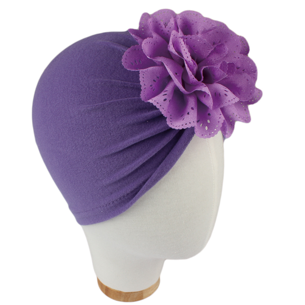 Picture of Autumn and winter New Baby products Children's hat hollow flower knot posmi industry style Indian hat baby hat