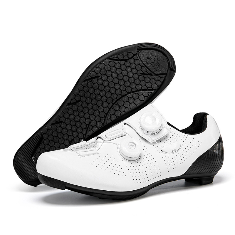 Picture of New Style Cycling Shoes with Lock Double Buckle Lock Shoes for Men and Women Road Bike Booster Shoes Hard Sole Mountain Bike Rubber Sole