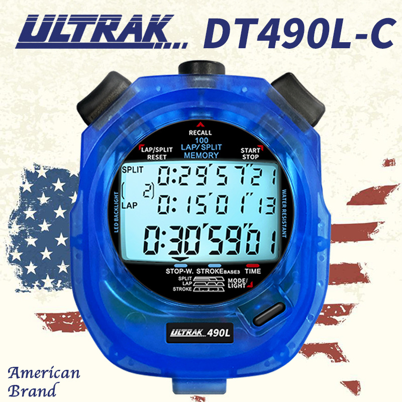 Picture of Electronic stopwatch DT490L Dingerzhi ULTRAK Osek 100 Channel 3 Row Display Timer Track and Field Luminous