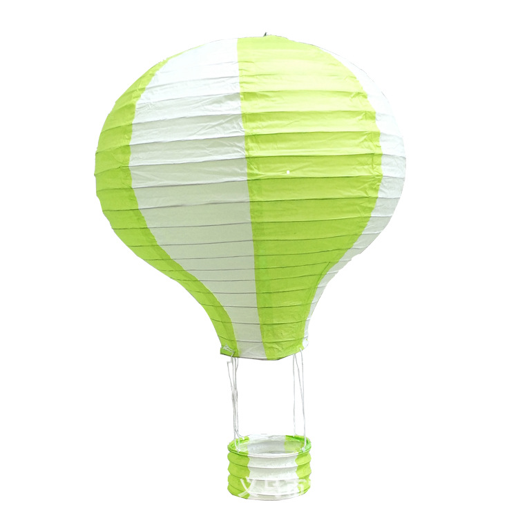 Picture of 2020 new manufacturers wholesale hot air balloon paper lantern two-color stitching rainbow export wedding paper lantern decoration