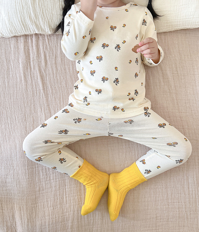 Picture of Spring and Autumn Children's Clothing Danish Children's Home Clothes suit Girls' Pajamas Pure Cotton Children's Autumn Clothes and Pants Men's Treasure Pajamas