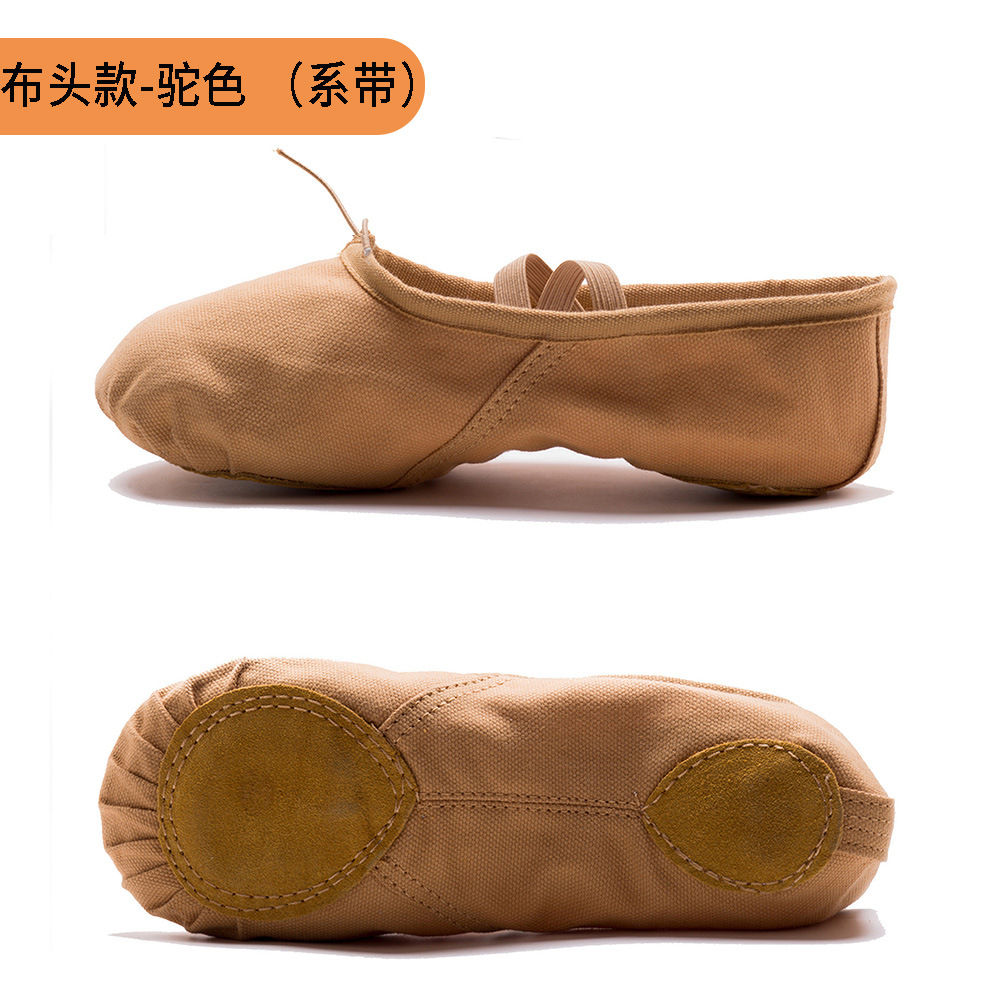 Picture of Wholesale dance shoes for boys and girls lace-free dancing shoes camel soft bottom exercise body yoga cat claw shoes Ballet