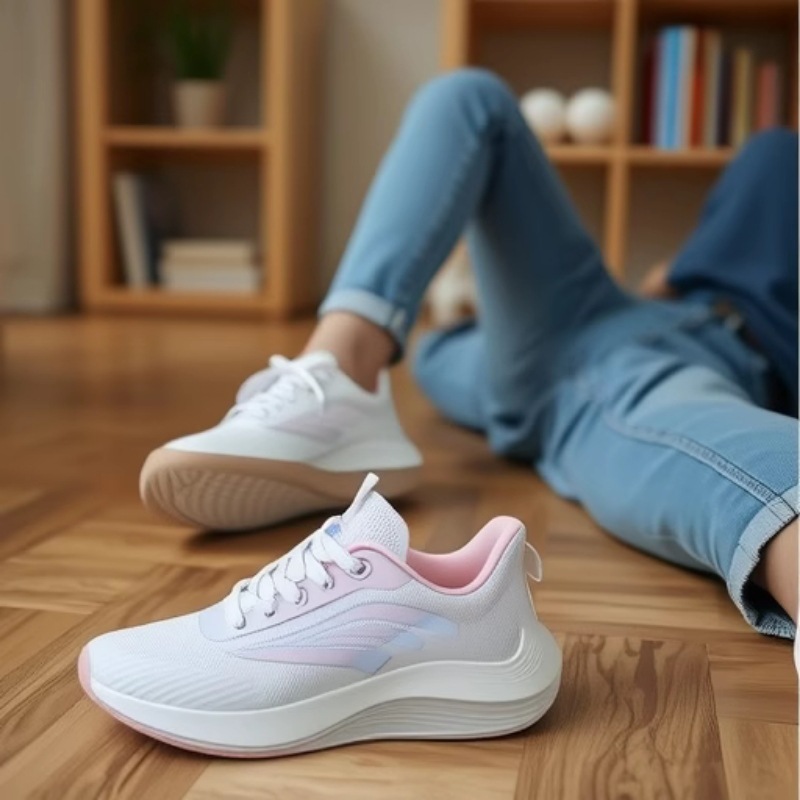 2024 new wholesale Korean version of casual ultra light women's shoes daddy shoes women's shoes fly woven mesh shoes summer breathable sneaker