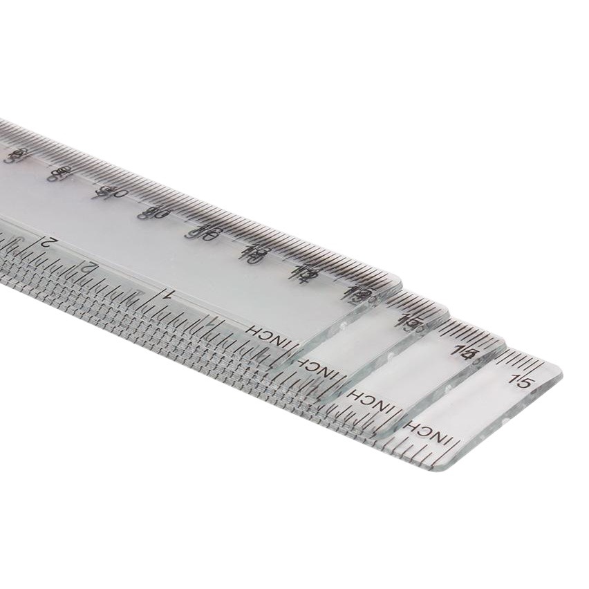 Advertising Ruler Promotional logo15cm Plastic Ruler Advertising Ruler Transparent Student Ruler Student Measuring Tool