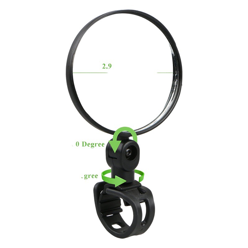 Bicycle Rearview mirror glass convex mirror wide angle reflector cycling rearview mirror bicycle silicone buckle rearview mirror