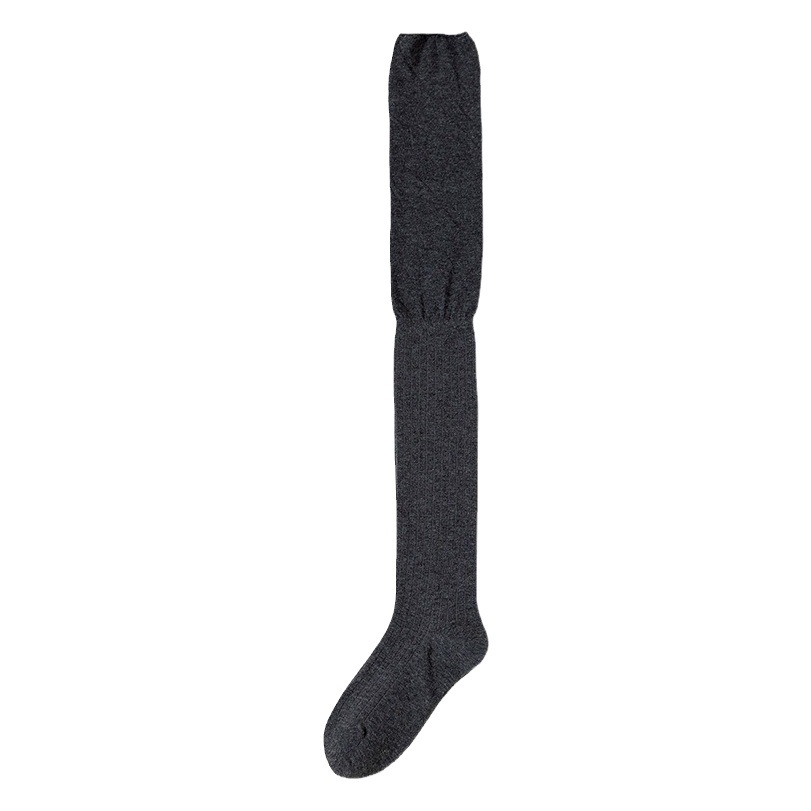 White over-the-knee socks women's high socks autumn and winter Japanese slimming JK socks miu wind drawstring calf pile socks wholesale