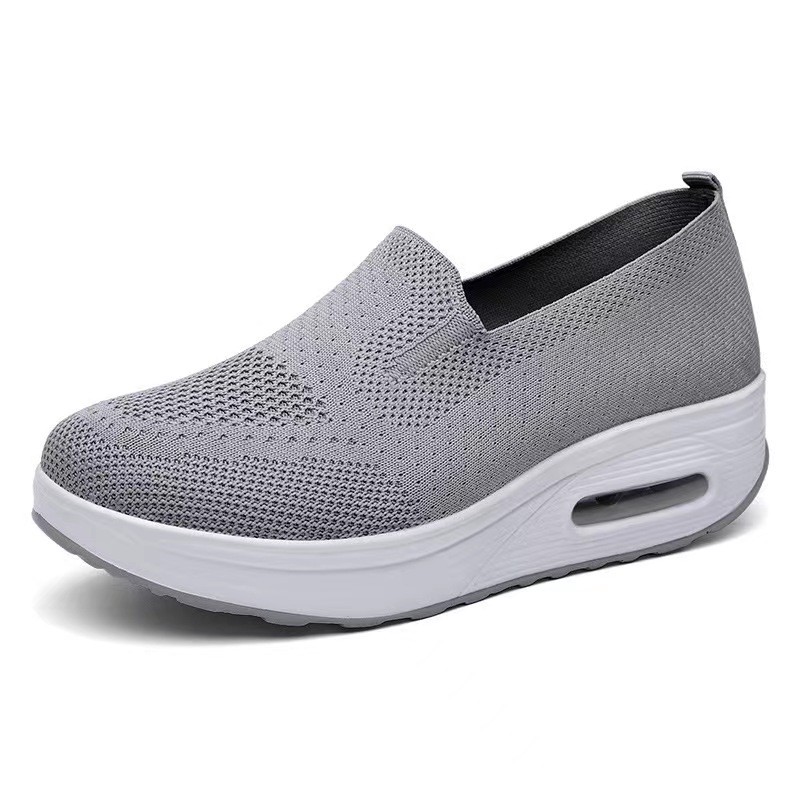 Picture of sneaker Women's Cross-border Foreign Trade 2025 New Thick-soled Air Cushion Casual Shoes Mesh Slip-on Heightened Walking Shoes for Women