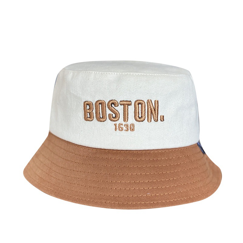 Children's Hat Spring and Autumn Thin Fisherman Hat Korean Letter Boys and Girls All-match Casual Baby Sunshade Basin Hat Trendy