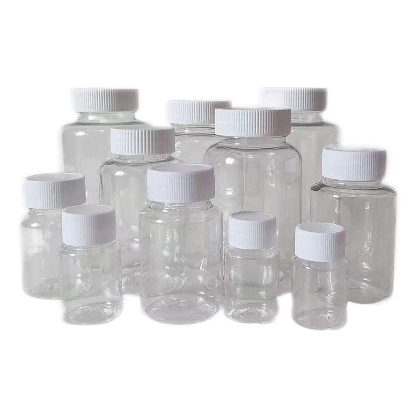 Wholesale 30 50 100ml Transparent Large Mouth Plastic Bottle Pet Wide Mouth Liquid Bottle Sealed Sample Sub-Bottle