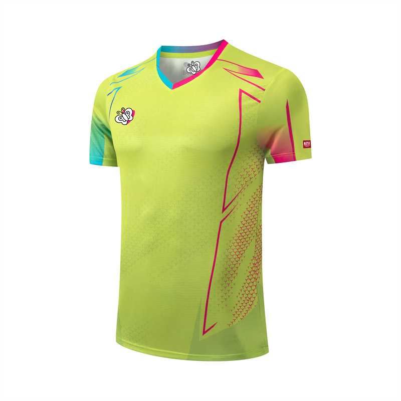 Picture of New Table Tennis Uniforms for Men and Women, Quick-Drying Short-Sleeved Student Kidsren's Tops, Women's Training Uniforms, Group Purchase Team Uniforms, Summer 2201
