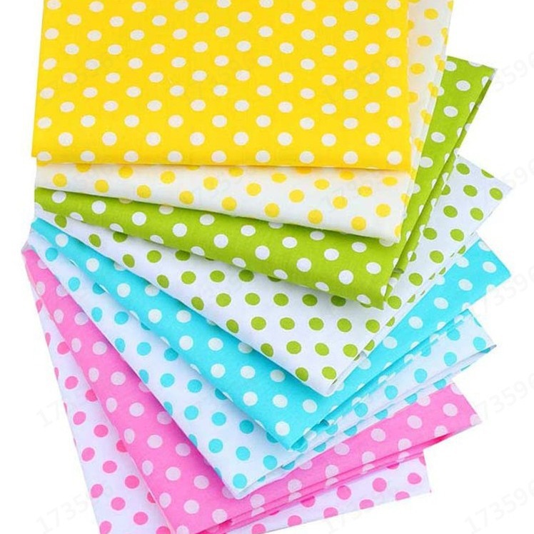 Water Jade Twill Cloth Set 8mm 8-color Small Cloth Dot Teaching Decorative Doll Packaging Cloth Pure Cotton Cloth
