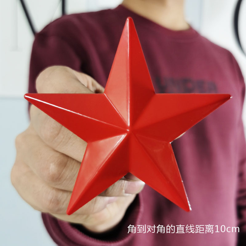 Picture of European-style retro iron three-dimensional five-pointed star bar Office cafe wall decoration wall hanging