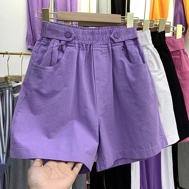 Picture of Denim Wide-Leg Shorts for Women 2025 Summer Hong Kong Style Daddy Students Outer Wear Five-Quarter Pants Loose Cotton Wide-Leg Pants