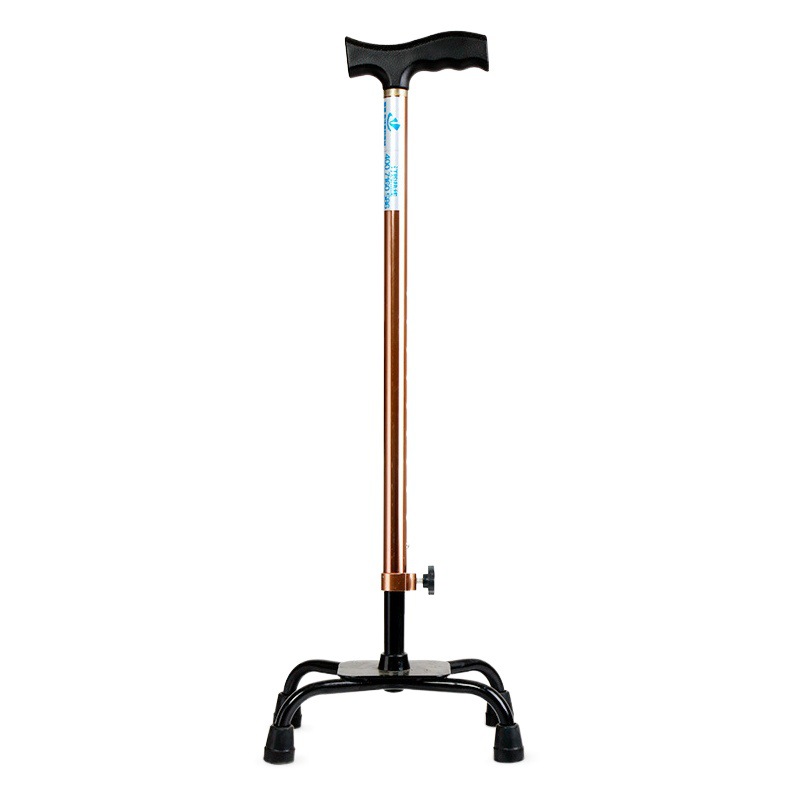 Foreshide crutches telescopic cane crutches four-legged non-slip elderly people use crutches four-cornered old people's cane to assist in getting up.