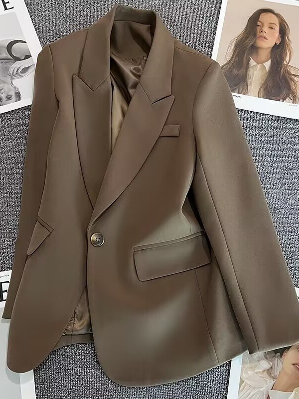 Picture of Long-Sleeved Suit Jacket for Women 2025 Autum New Korean Style Casual Texture Spring Goddess Style Street Suit