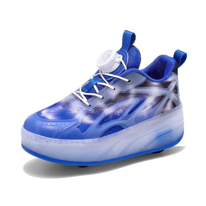 Picture of Heelys Shoes with Two Wheels That Can Be Folded and Walked On, Summer Flying Sneakers, Internet Celebrity Invisible Four-Wheel Children's Roller Skates