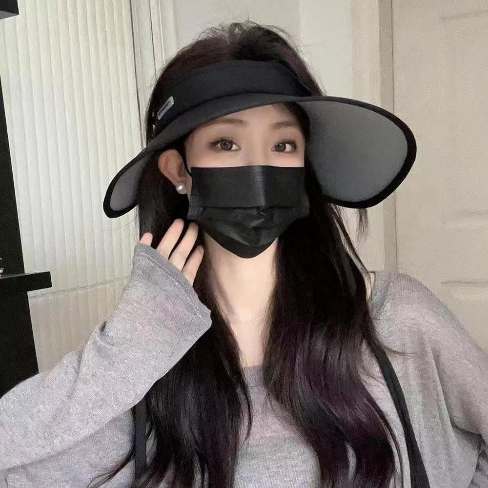 Picture of Sun hat foldable sun hat outdoor riding Women's Big brim empty top cycling sun protection fisherman sun hat