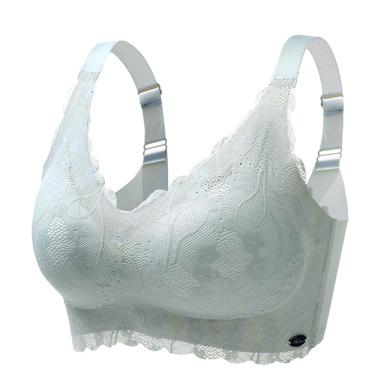 Picture of Traceless Underwear Women's Push-up chubby girl Large Chest Showy Thin Non-rims Breast-closing Anti-sagging Sports plus size Bra
