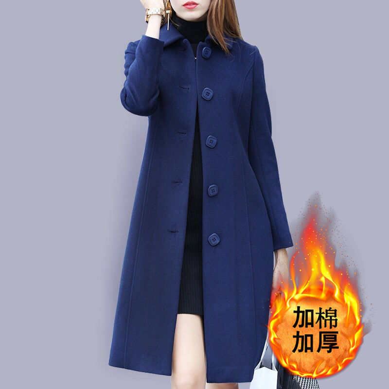 Picture of Woolen Coat Women's Mid-length British Style New Slim-fit Woolen Coat Women's Slim-fit Woolen Suit