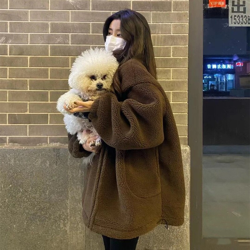 Picture of Lamb Wool Coat Women's Autumn and Winter Small High-end Thickened Top Korean Fleece 2023 New Coat