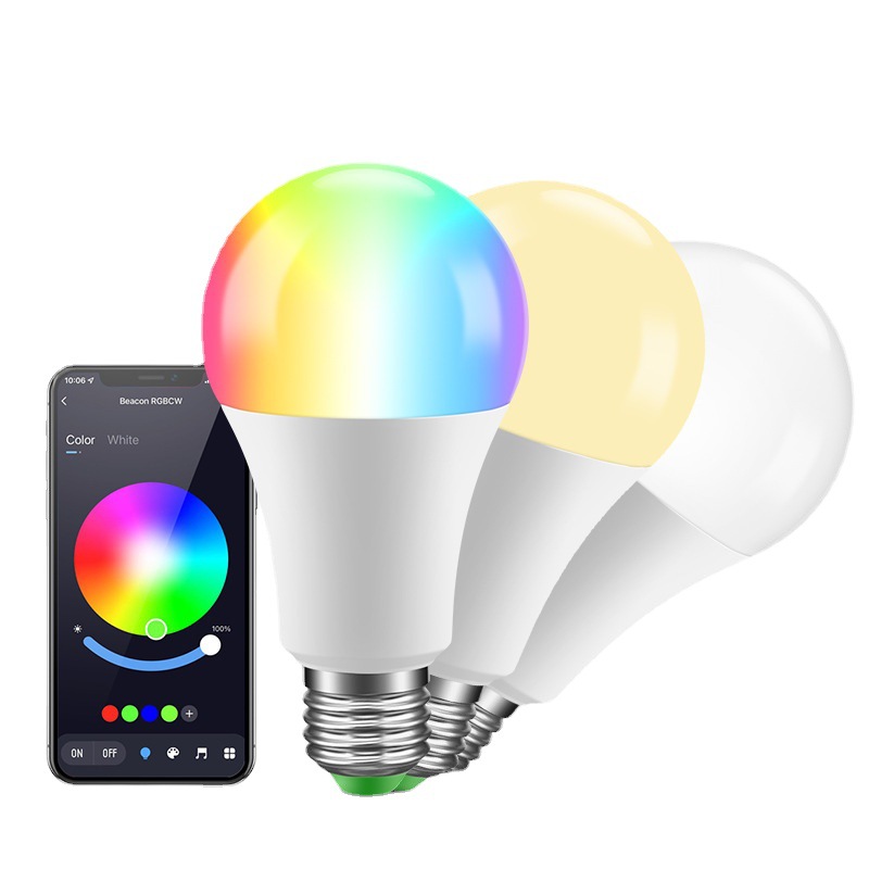 Picture of Cross-border E27 home graffiti Bluetooth RGB bulb lamp 9W color smart APP control bulb atmosphere Decoration lamp