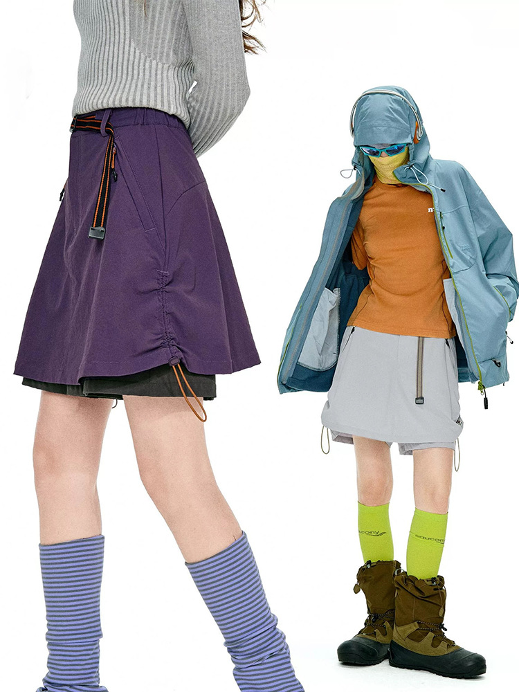 Mountain Outdoor Culottes Women's Short Pants Skirt Anti-running Sports Casual Quick-drying Skirt Skirt Styless Waist Shorts