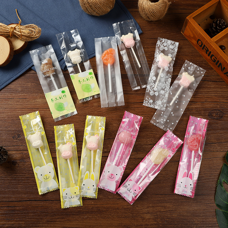 Paper stick handmade lollipop bag pear fruit lollipop sealed bag lollipop independent packaging bag 50