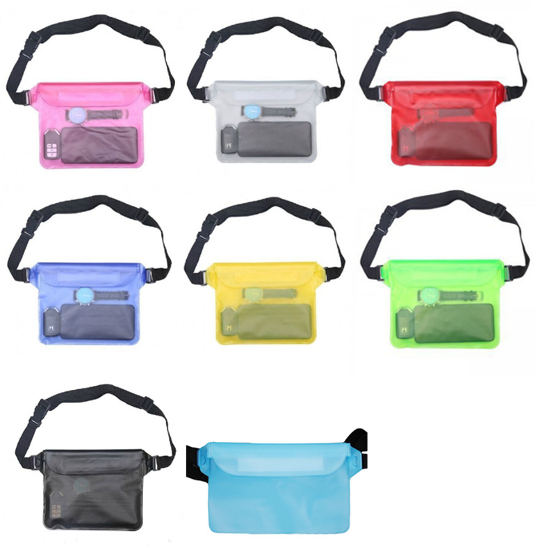 Picture of Cross-border large mobile phone waterproof bag drifting diagonal waterproof waist bag swimming pvc sealed mobile phone case transparent