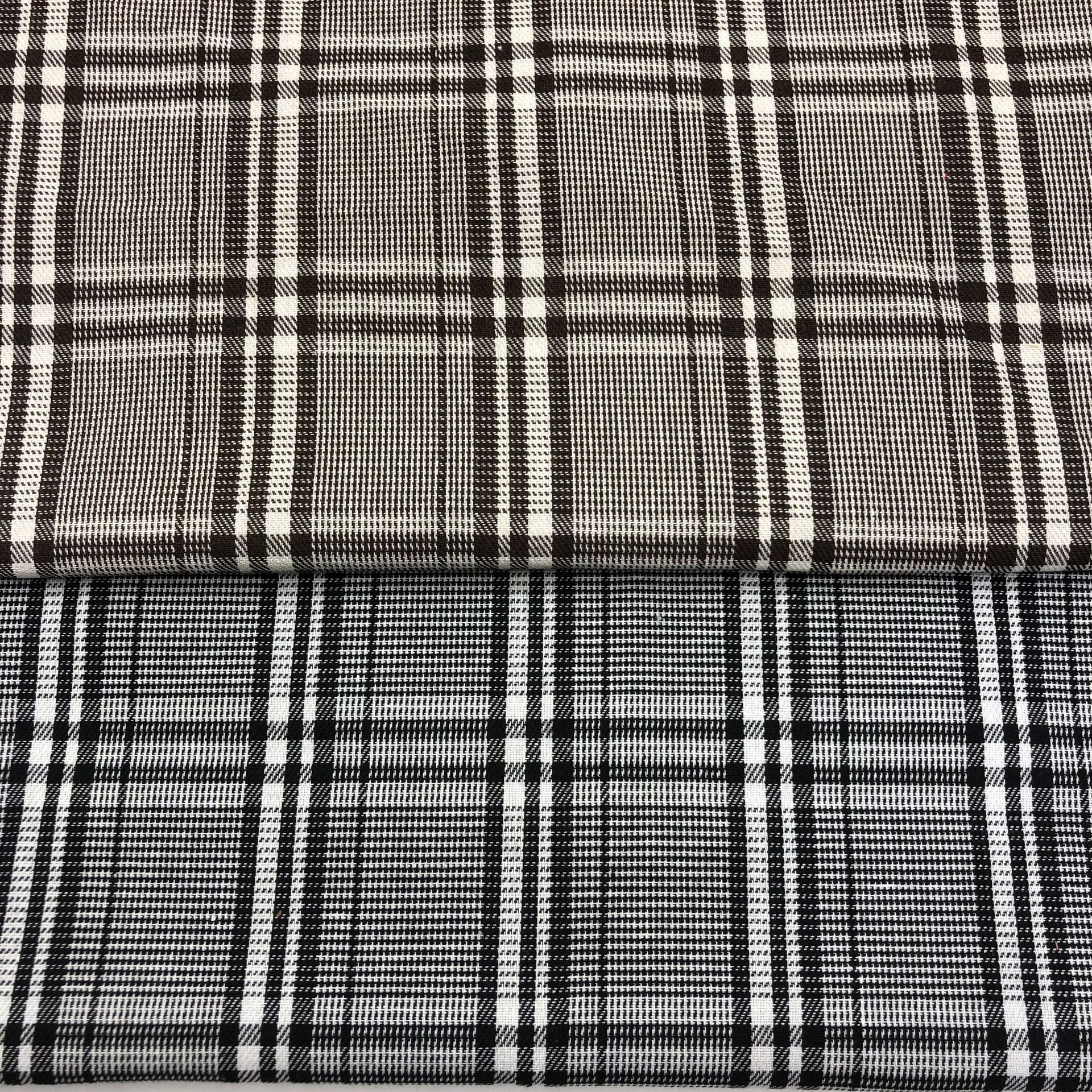Polyester-Cotton Yarn-Dyed Plaid Fabric, Houndstooth Bags, Shoes and Hats Fashion Fabrics in Stock