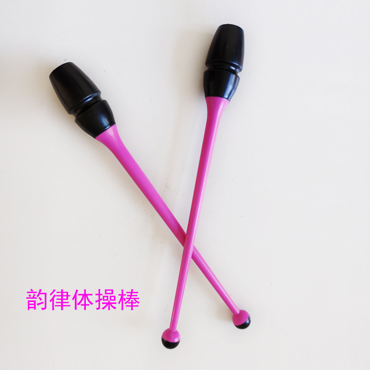Picture of Rubber gymnastics stick can be connected and inserted two-color rubber pluggable stick art professional rhythm gymnastics stick