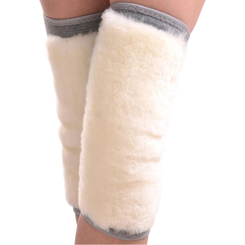 Pure sheepskin fleece integrated knee pads wool knee pads sheepskin care wholesale cashmere knee pads