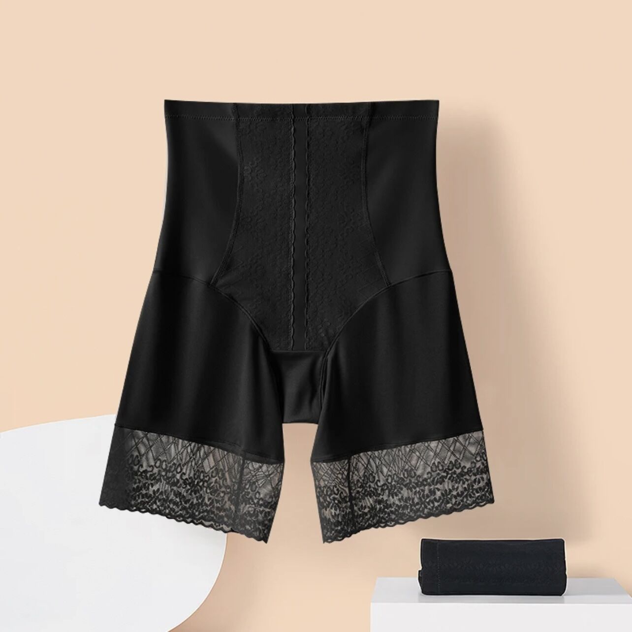 Picture of Customized Summer New Body-Shaping Safety Shorts, Extended High-Waisted Lace Strong Tummy Control Shapewear Shorts