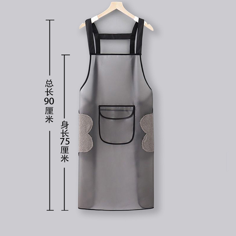 Picture of Long waterproof oil apron adult household kitchen cooking large men's and women's aquatic dishwashing restaurant work clothes wholesale