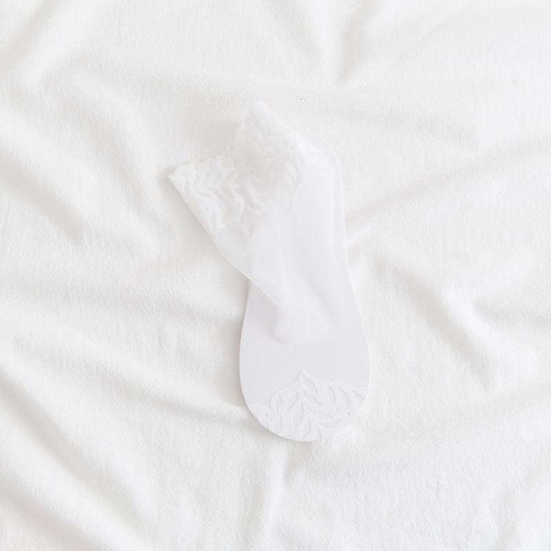Picture of New lace short socks thin cotton mid-tube stockings spring and summer sweat-absorbent non-slip invisible boat socks ladies socks